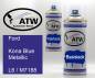 Preview: Ford, Kona Blue Metallic, L6 / M7188: 400ml Sprühdose + 400ml Klarlack - Set, von ATW Autoteile West.